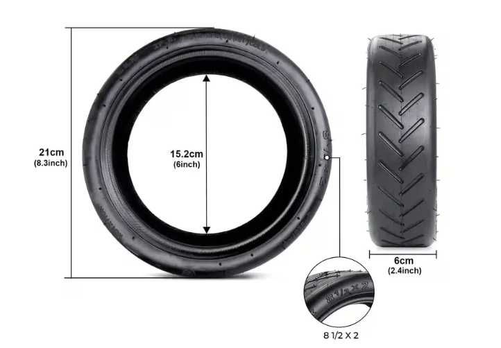 Set Cauciuc si Camera Trotineta electrica, 8x1/2x2 sau 8.5x2 Xiaomi Kugoo etc