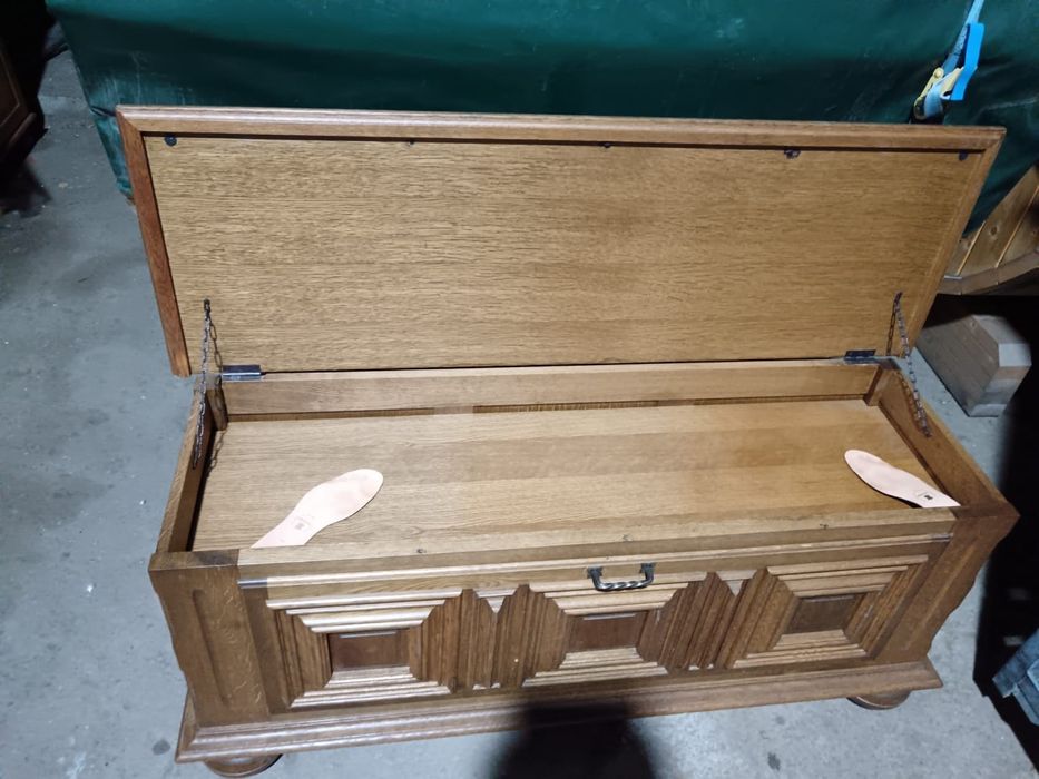 Set hol cuier+oglinda+bancheta/comodă stejar