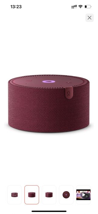 Яндекс станция мини с часами красный