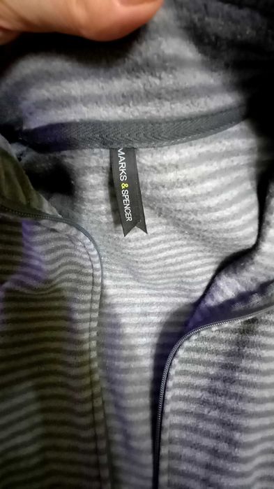 Hanorac gri M&S UK cu dungi fine, mas. M 38-40