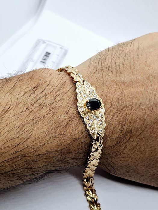 Vand bratara din aur 18 k cu safir 17.62 g cod 547