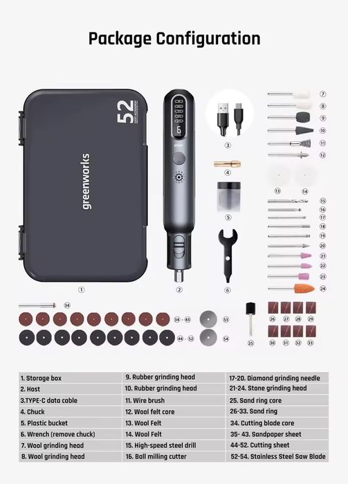 Greenworks мини гриндер 8 волта на зарядни батерии