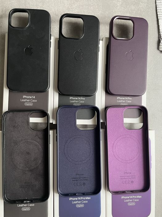Huse piele iphone 14 & 13 Pro, Pro Max, Plus, mini ori clasic
