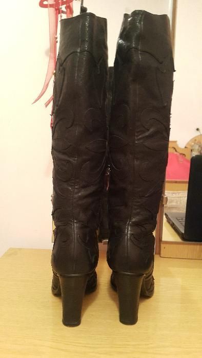 Длинные кожаные сапоги Michael Kors & A&D