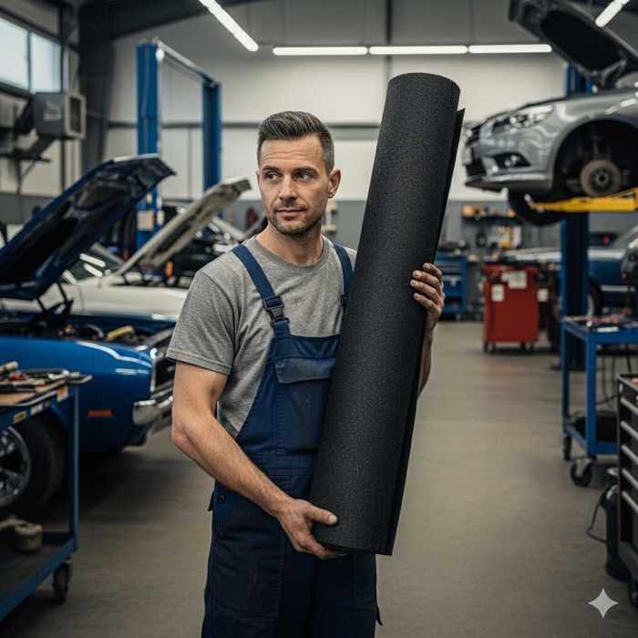 Черный Ватин для авто. Шумоизоляция, теплоизоляция. Автоватин оптом