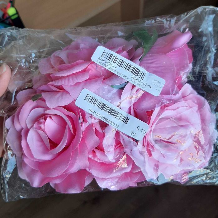 Диадема с  изкуствени цветя венче за глава с ластик