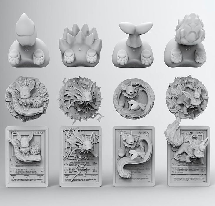 3D/3д Pokemon/Покемон cards/карти закачалки и декорации за стена