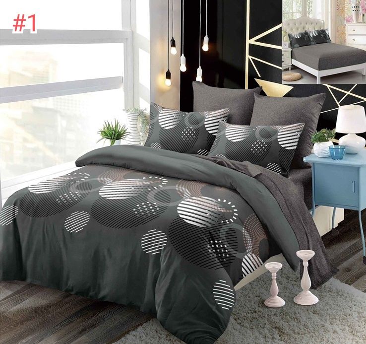 Спално бельо с ластик от 6 части за матрак от 160 до 180/200