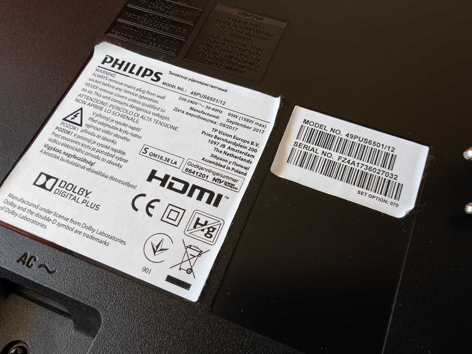 Смарт телевизор Philips 49PUS6501 LED Smart Adnroid TV