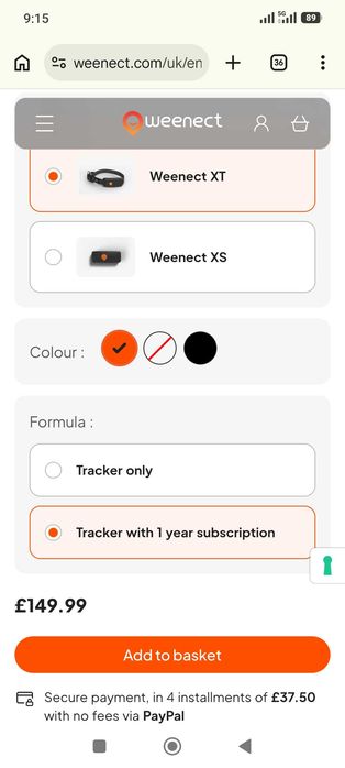 Нов GPS тракер за кучета Weenect XT Pack най-мощния и надежден GPS тракер за кучета на пазара (Orange)