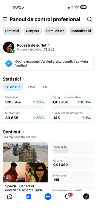 Vand pagina de facebook