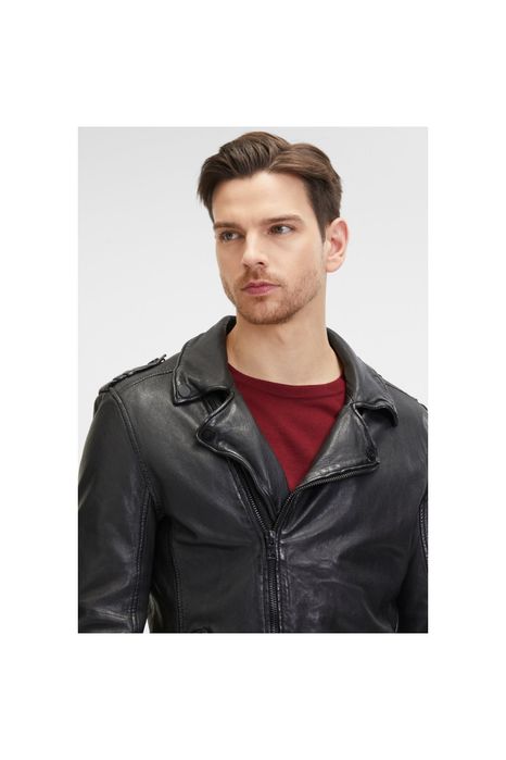 Geaca de Piele Barbati 2.0 by Mauritius Neagra G2MRotys