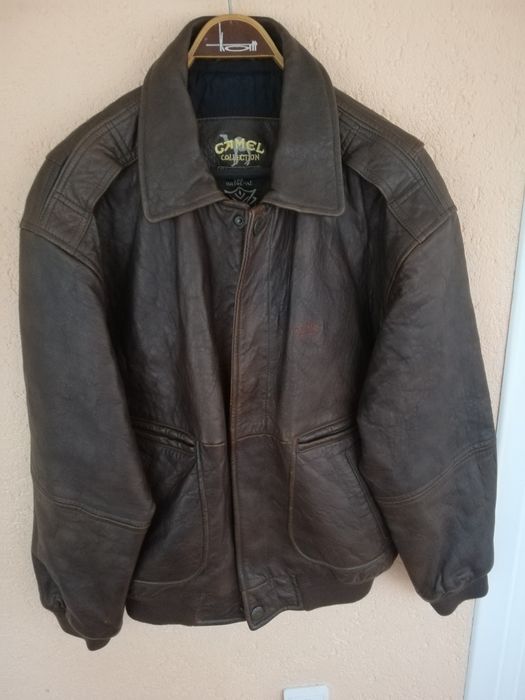 Geaca piele bărbati Camel Xl