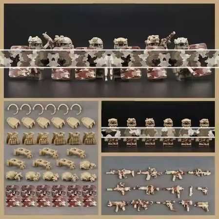 Set 24 figurine soldati tip Lego cu accesorii