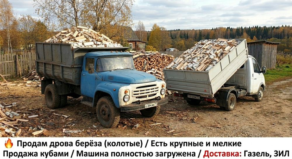 Продам дрова колотые, береза