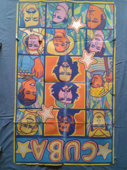 Плакат, Уникален, Куба, Революция, Водачи, Голям