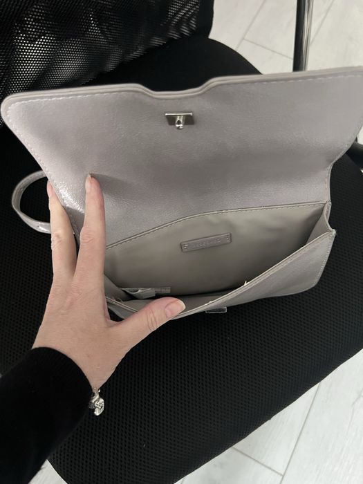 Geanta Reseved piele culoare taupe