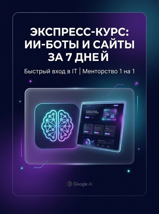 Экспресс курс Разработчик ИИ ботов и сайтов за 7 дней