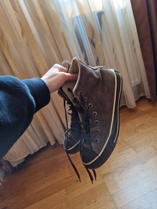 Pantofi sport Converse All Star îmblăniți, piele naturala