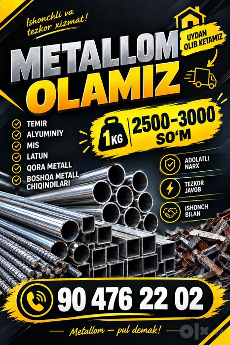 Metallom qabul qilamiz