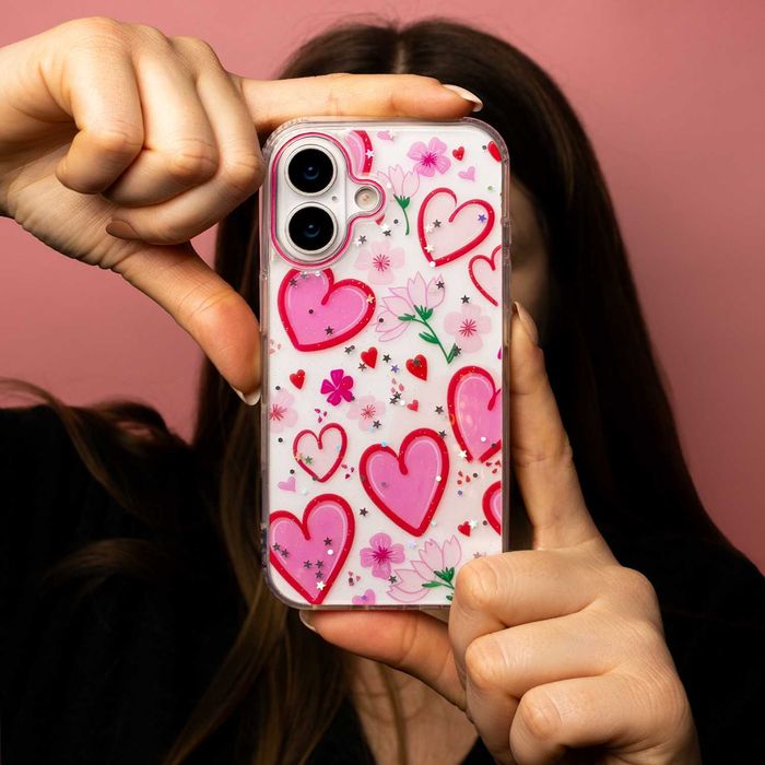 Apple iPhone 17 Pro / 17 Pro Max - Удароустойчив Кейс LOVE / Flamingo