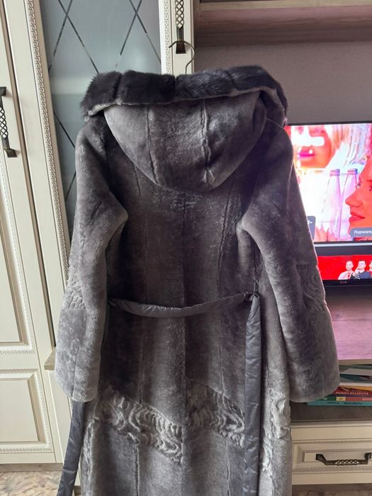Шуба мутоновая графит