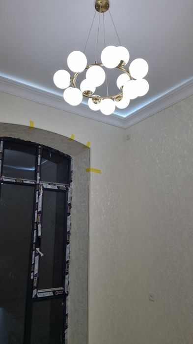 устанофка люстра