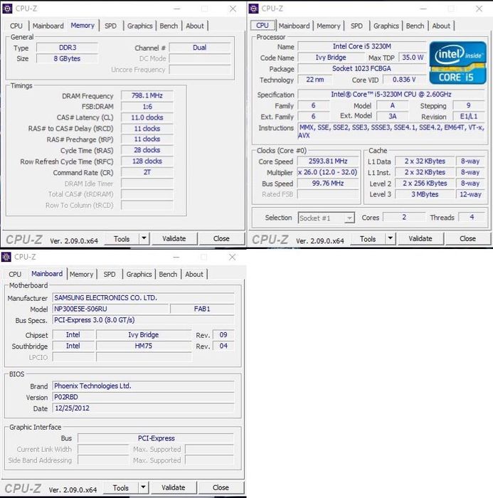 Ноутбук Samsung 300E5E-S06 i5 3230M 8GB SSD 870GB AMD HD8750M
