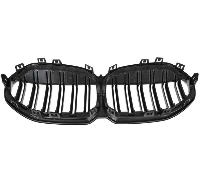 Grila radiator BMW 1 F40 2019, negru lucios, cu bare duble RADUS