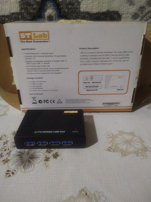 USB 3.0 4 - PORT HUB до 5 гБ/с