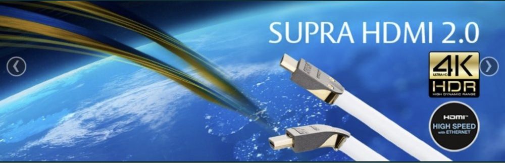 Cablu’ri HDMI-HDMI 2.0, 2.1 Supra Cables 4K,8K HDR