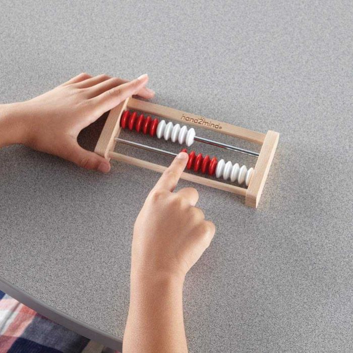 Детска образователна играчка, двуцветно сметало абакус, комплект от 25