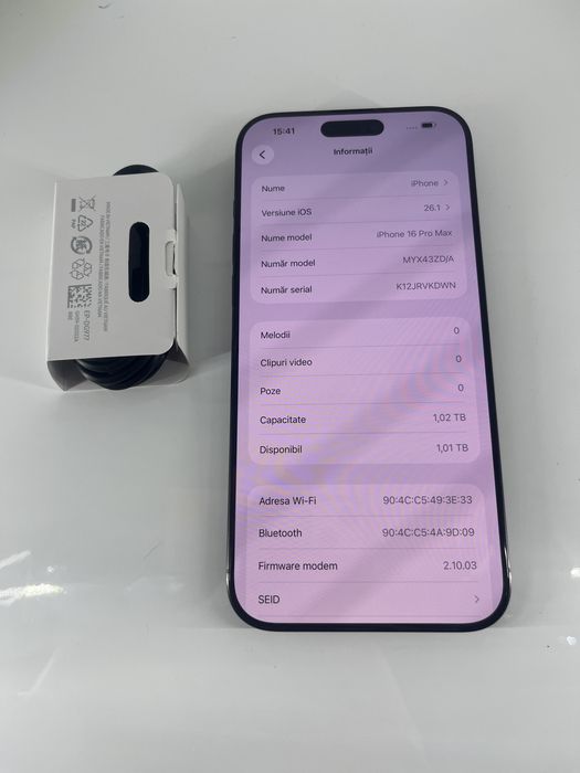 Iphone 16 Pro Max 1TB 89% Produs In Stare Impecabila