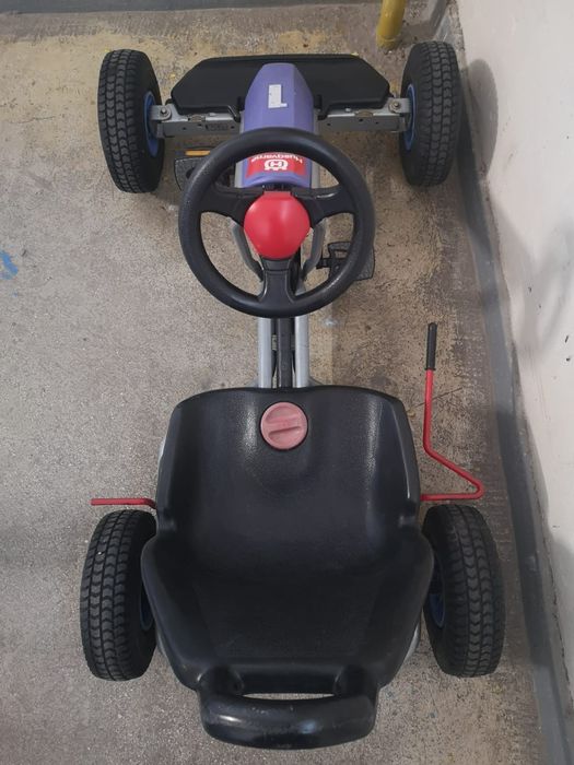 Cart/Kart cu pedale pentru copii PUKY F600 L 5-10 ani gri/negru