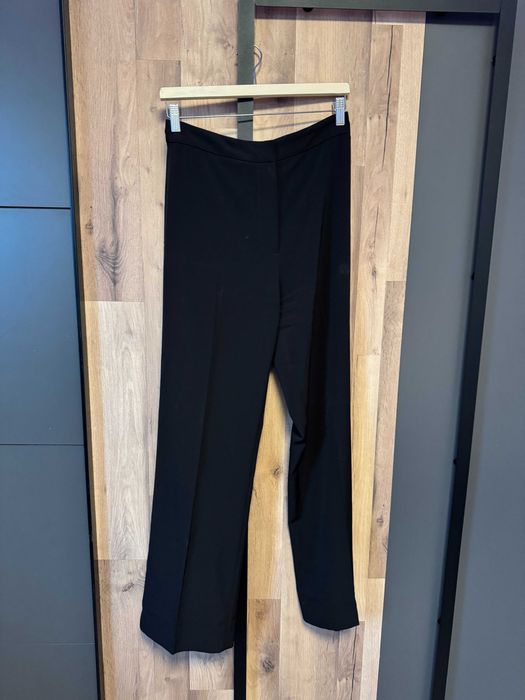 Бежов и черен офис панталони с широк крачол, H&M, 38 номер