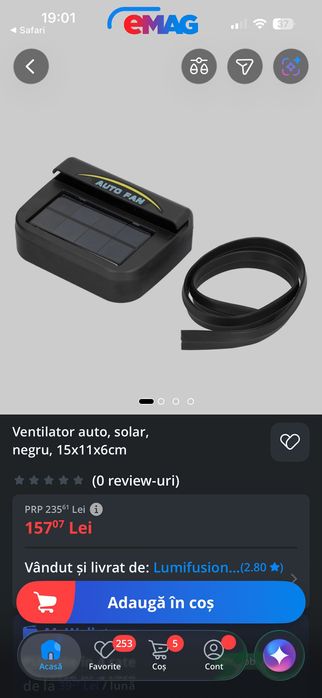 Ventilator solar auto