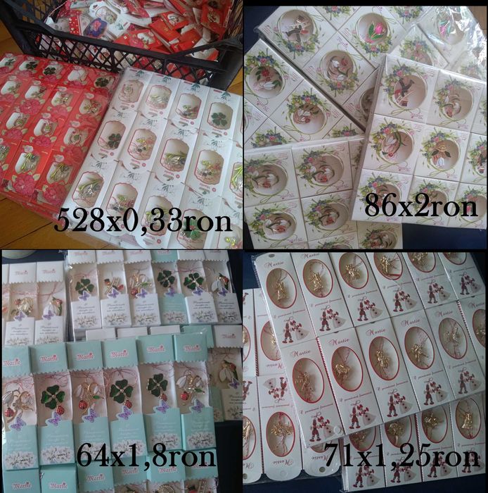 Lot mare mărțișoare (+3600buc.)+ vrac en-gros (pt. revânzare)