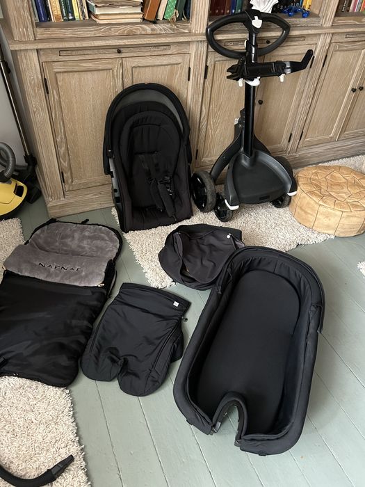 Детска количка Stokke Xplory X + кош за новородено Black