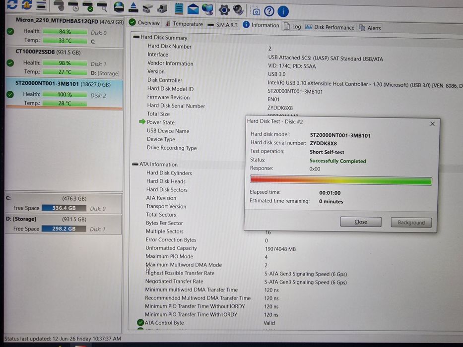 Hdd seagate ironwolf pro 20tb nou nefolosit doar testat