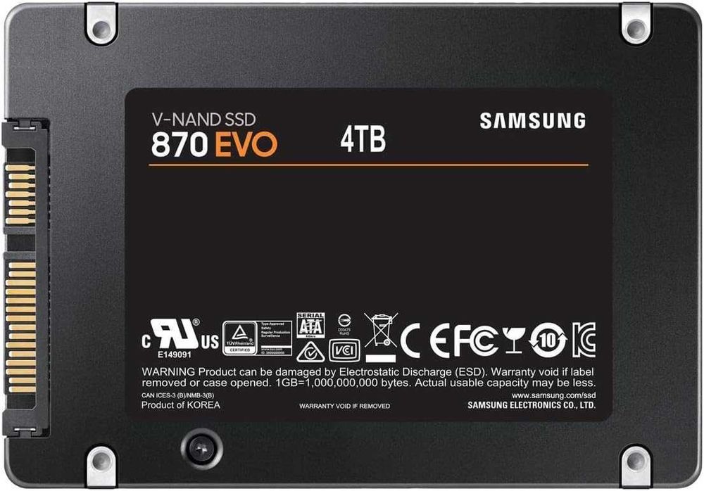 Samsung 870 EVO 4TB 2.5 Inch SATA III Internal SSD! Новый запечатанный