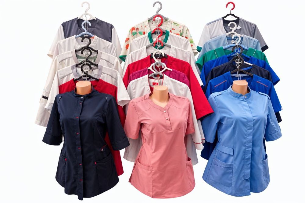 Медицинский костюм халат Tibbiy forma hslat