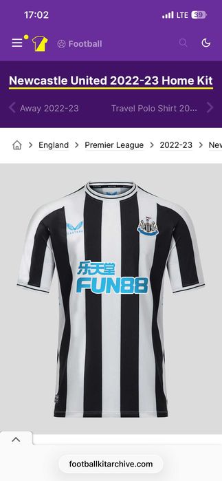 Tricou Newcastle United raritate