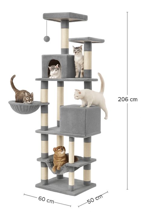 Ansamblu de joaca pentru pisici,, 206 cm/ 164  cm