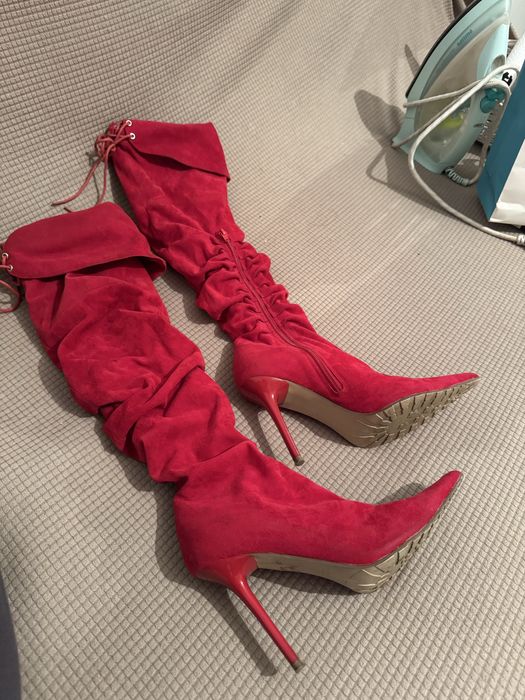 Продам ботфорты велюровые