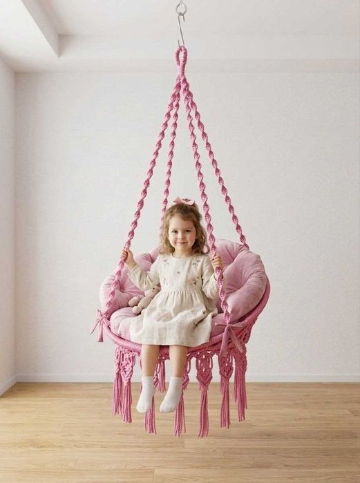 ГАМАК МАКРАМЕ подвесное кресло качели +подушка в подарок GAMAK MAKRAME