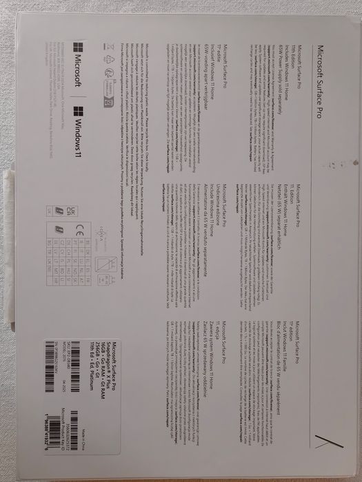 Laptop Surface Pro 11 cu Snapdragon X 10 core 16GB la cutie nou