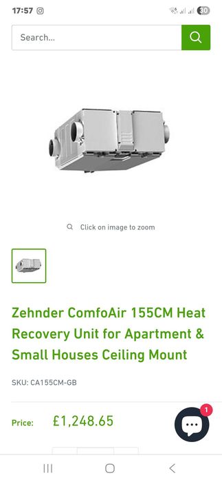 Unitate recuperare caldura ,ventilație, Zehnder