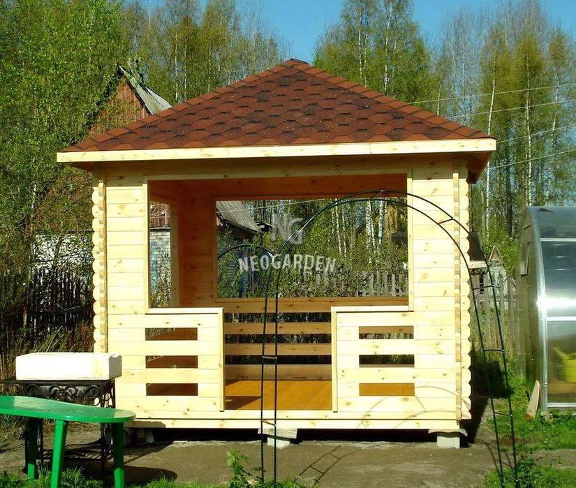 Беседка, тапчан,качели