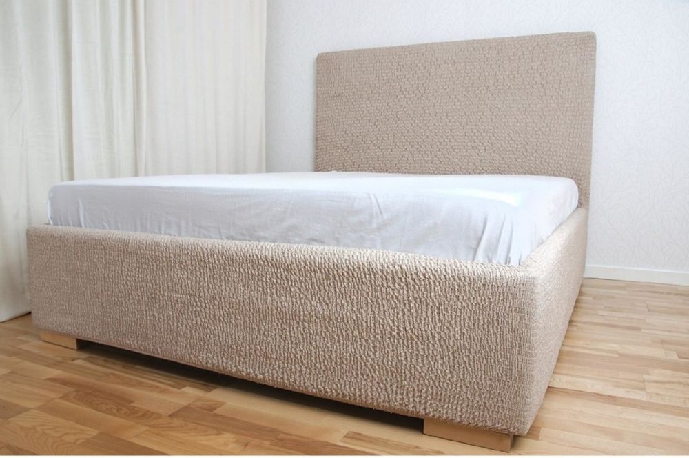 Husa creponata pentru tablia si lateralele patului de 160x200cm, micro