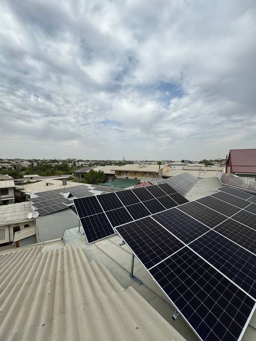 Quyosh panel podklyuch ustanovka Установка солнечниых панелей